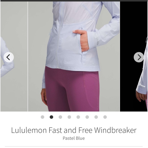 Lululemon Fast and Free Winbreaker size 10-pastel blue - Picture 3 of 15